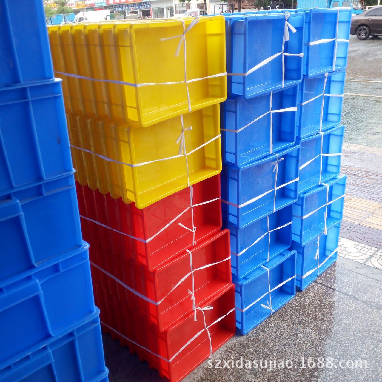 批发长方形仓库货架工具盒可堆叠物料螺丝盒 03号平口零件盒