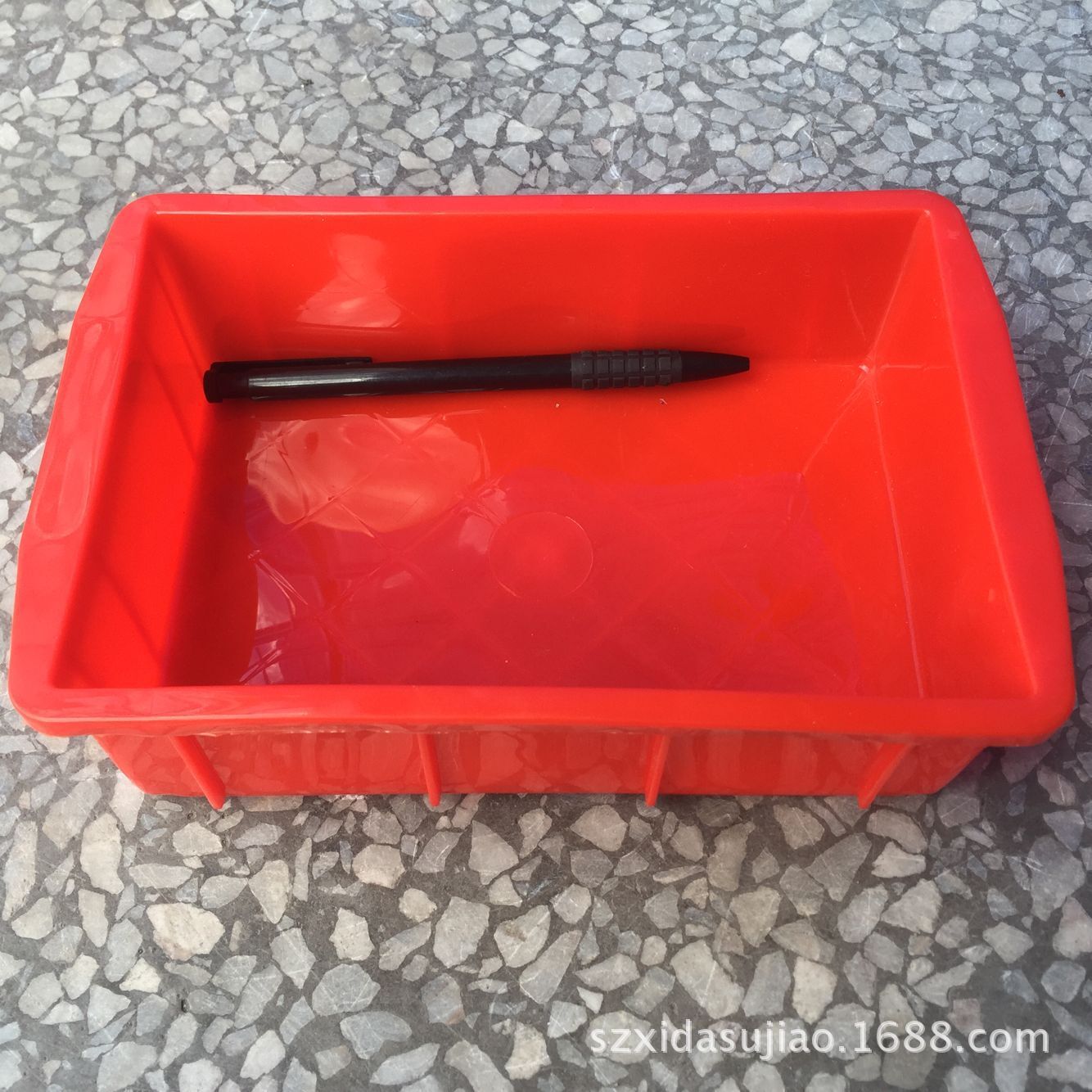 厂家批发平口叠式PE塑胶箱  配件小塑料箱  五金长方形塑料盒