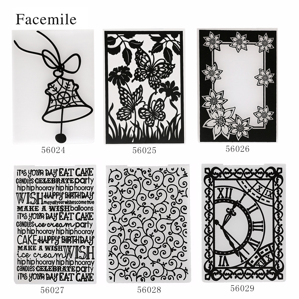 DIY plástico múltiple cóncavo-convexo DE RELIEVE Plantilla de impresión en blanco y negro Clip de impresión cóncavo-convexo placa cóncavo-convexo Plantilla de diario