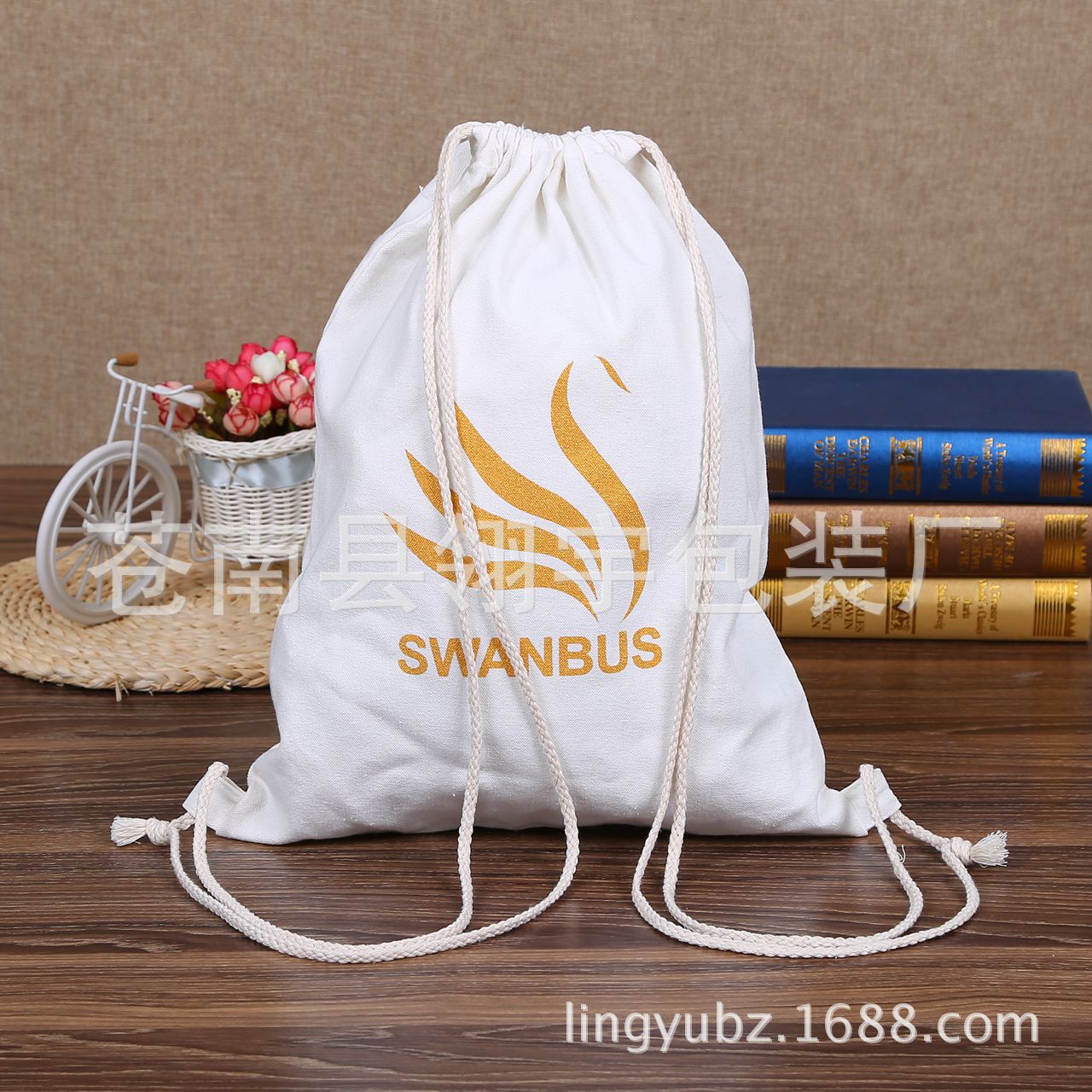 棉布束口袋定 做帆布袋背包袋绒布