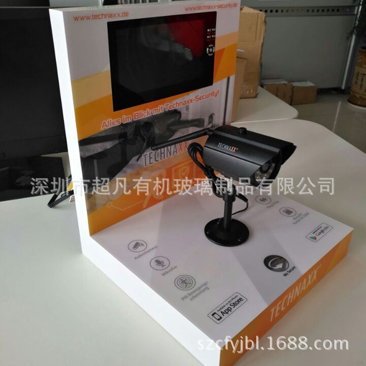 厂家生产亚克力显示屏展架摄相机展架有机玻璃智能监控摄像头展架