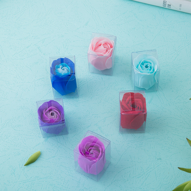 1朵玫瑰香皂花礼盒创意假花 淘宝天猫店铺开业促销地推小礼品