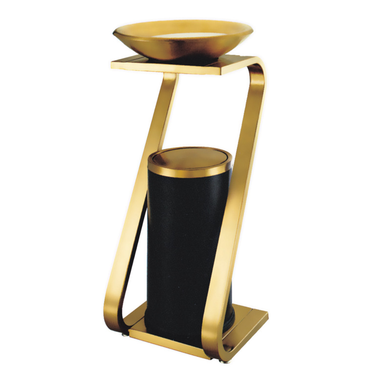 [Factory supply] S-shaped seat ashtray shopping mall Hotel KTV stainless steel trash can creative trash can