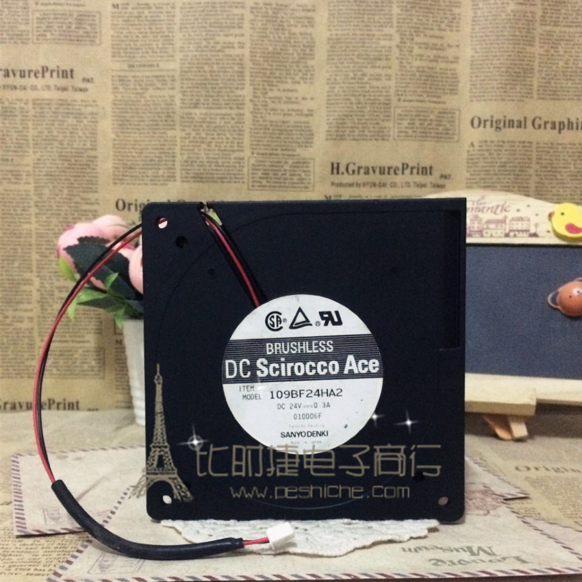 三洋SANYO 12032 12CM涡轮风扇 24V 0.3A 109BF24HA2 变频器风扇