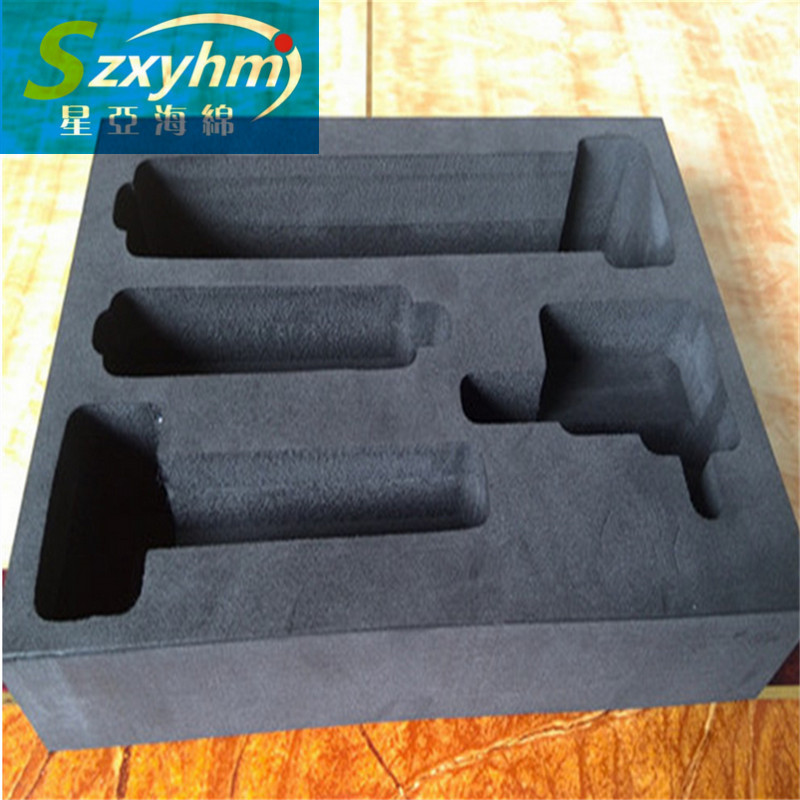 开圆孔海绵内衬EVA酒盒倒角海绵防护填充内衬 包装辅助材料高硬度