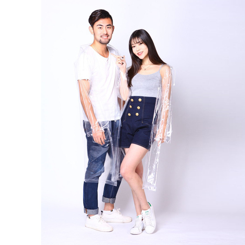 Adult Thickened Outdoor Hiking Transparent Large-Brimmed Eva Raincoat Korean Version Unisex Trench Coat Raincoat Poncho