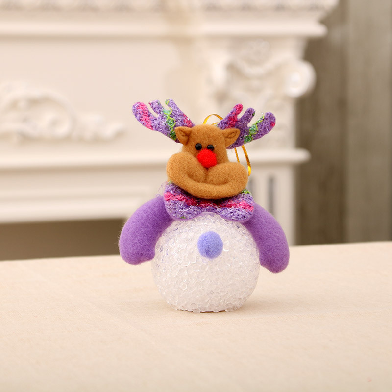 Suministros de decoración navideña luminosa EVA muñeco de nieve luz nocturna regalo de Navidad árbol de Navidad colgante decoraciones