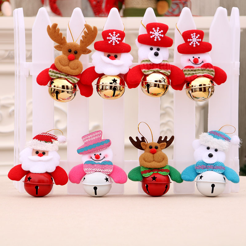 Adornos de Navidad pequeño colgante de Navidad adornos de árbol de Navidad con Bell pequeño colgante regalos de Navidad