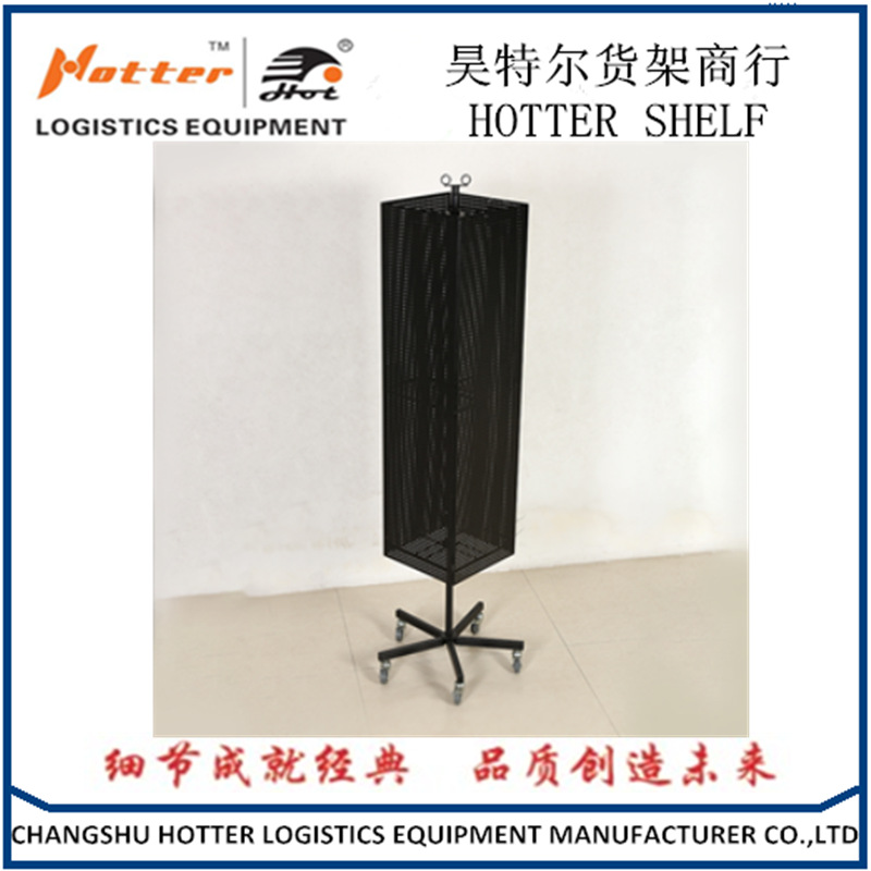 落地式旋转四面冲孔板洞洞板展示架饰品配件展示道具 钥匙扣展架