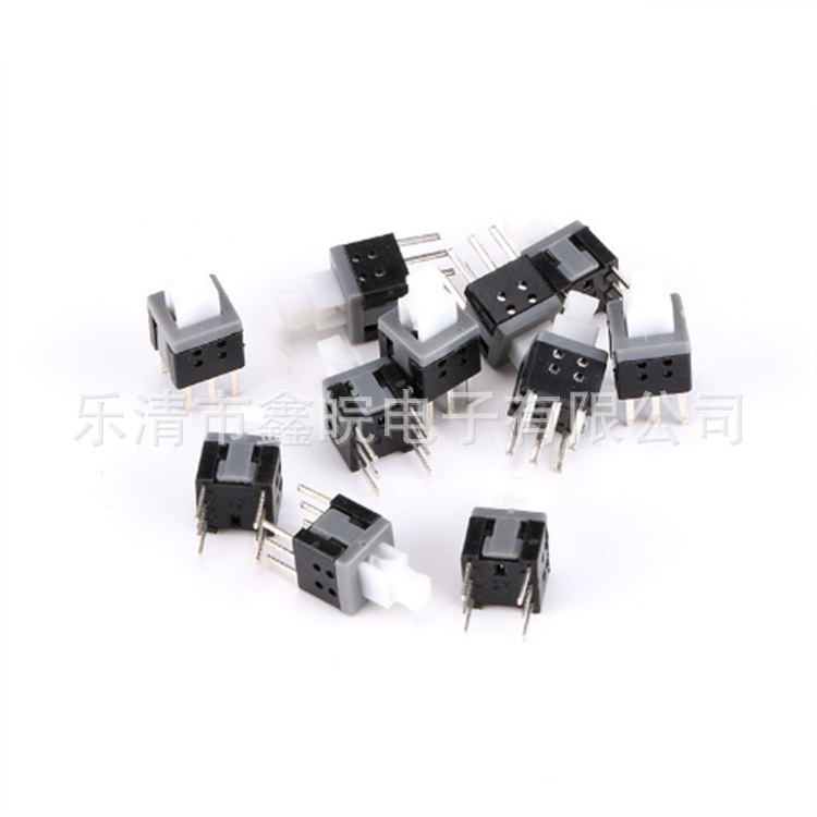 供应按键开关5.8*5.8*10 双排六脚自锁开关轻触开关5.8×5.8×10