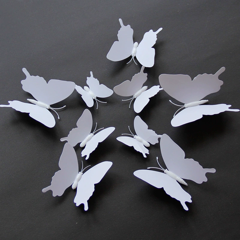 Трехмерная черно-белая бабочка 3D украшение бабочки свадебная фотография окна настенная живопись творческий раскрашиваемый ПВХ Моделирование Бабочка