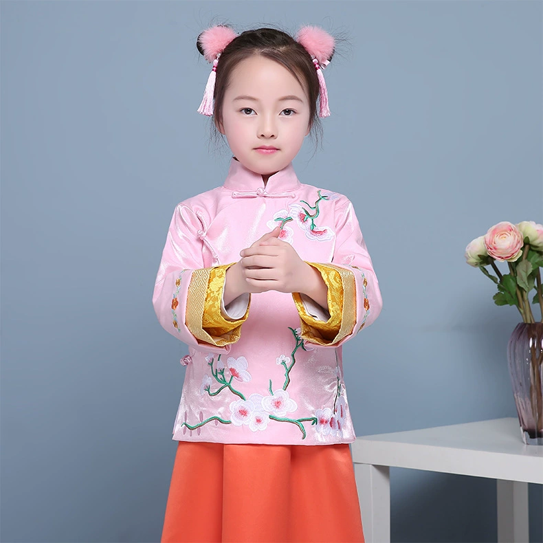 Куда пошел папа? Алла исполнила костюм для девочек Hanfu.