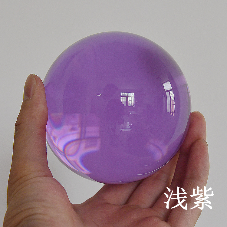 Fabricante bola de cristal transparente decoración base arte decoración artesanía K9 bola de vidrio de color rosa amarillo al por mayor