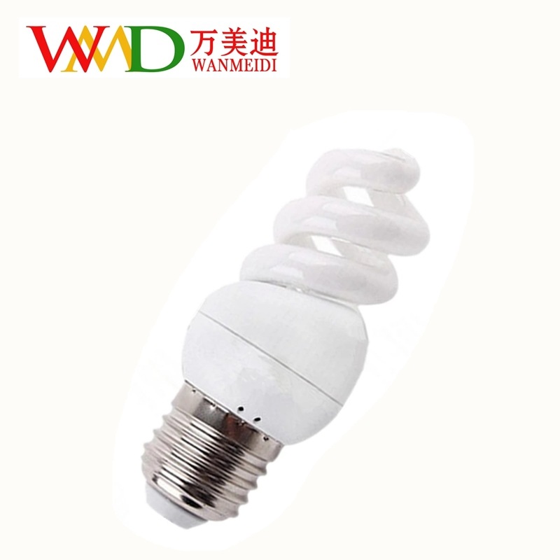 Wholesale ultra-bright mini spiral pure tri-phosphor energy-saving bulbs, spiral type, suitable for hotel and home decoration.