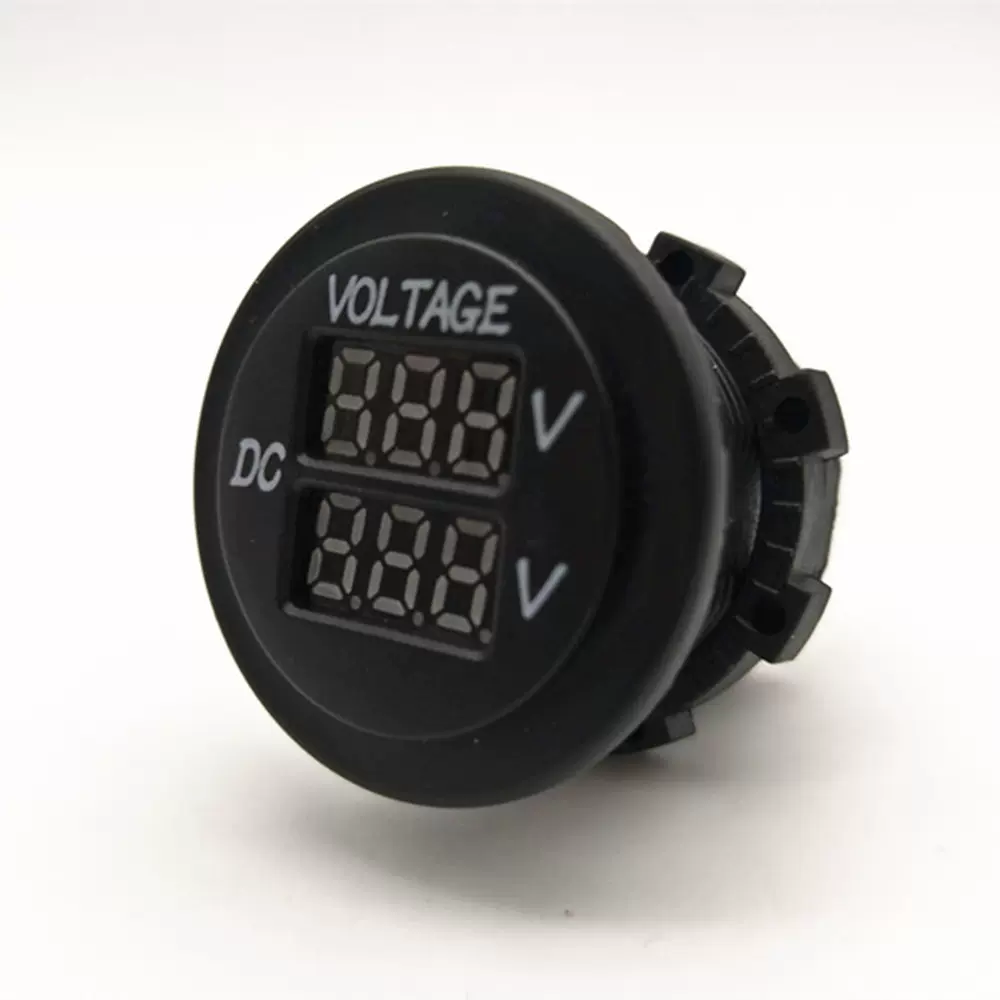车载大货车测压双电压表 3位红灯数显双显电压表 DC12-24V