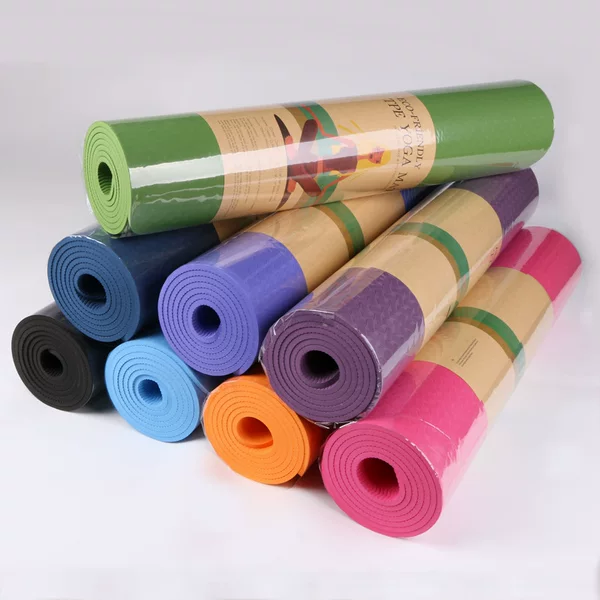 Tpe Yoga Mat Double-sided Non-slip Deficients Factory Outlet Thickened Widened Fitness Mat Dance Mat Dancing Mat