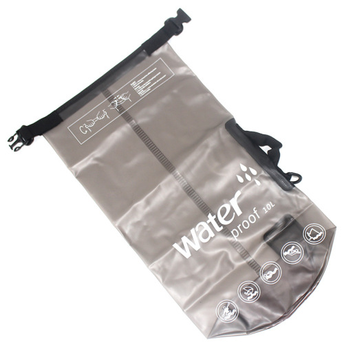 Shoulder rafting waterproof bag PVC frosted waterproof bucket bag 10L/20L translucent thickened wholesale