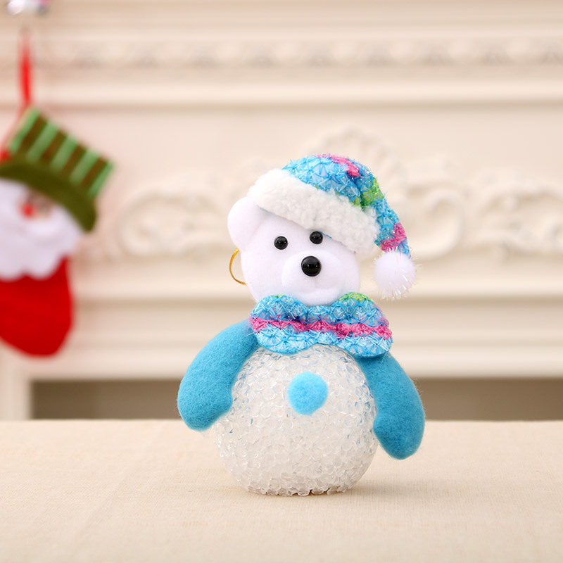 Suministros de decoración navideña luminosa EVA muñeco de nieve luz nocturna regalo de Navidad árbol de Navidad colgante decoraciones