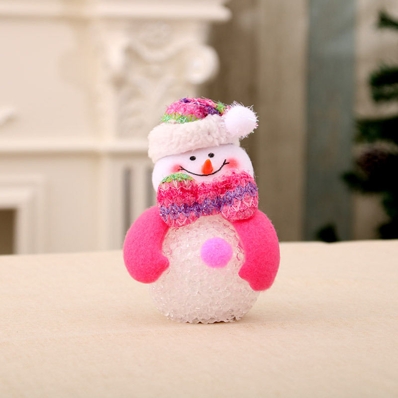 Suministros de decoración navideña luminosa EVA muñeco de nieve luz nocturna regalo de Navidad árbol de Navidad colgante decoraciones