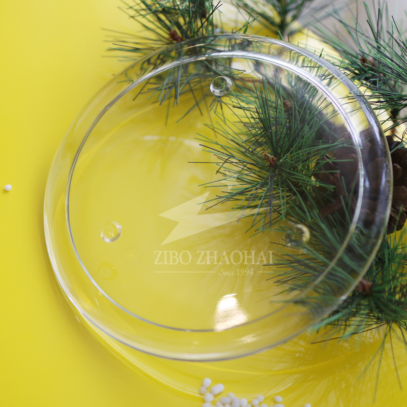 195mm plato de vela de vidrio vela redonda placa de vidrio de tres puntos candelabro base bandeja plato de fruta Placa de pastel