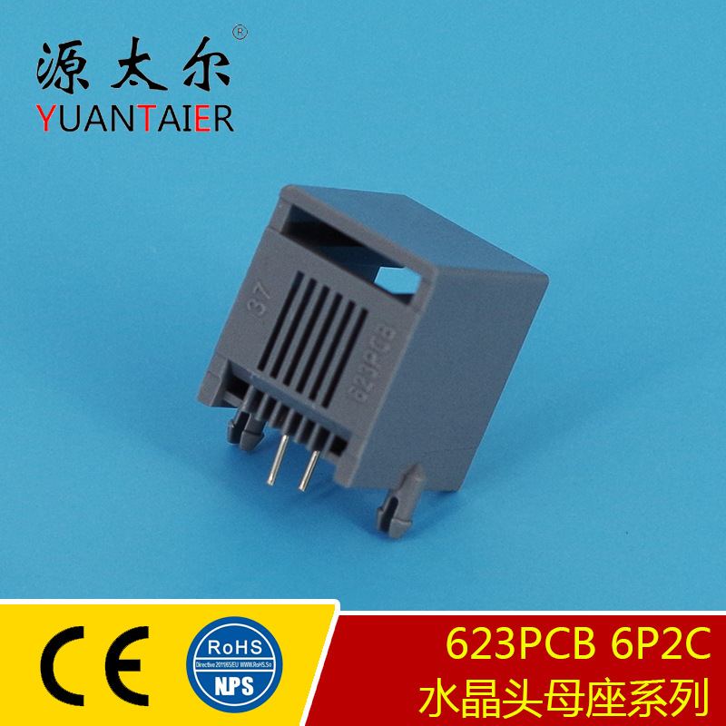 623PCB �� ����RJ11 6P4Cˮ��ͷĸ���ӿ� �绰ͨѶ����ĸ�� Ѹ��