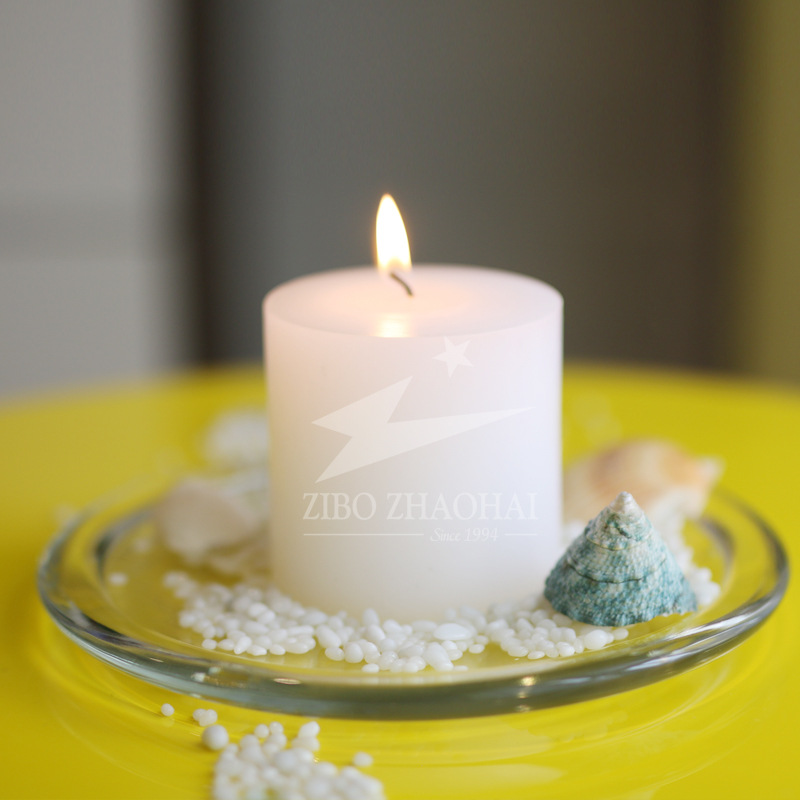 195mm plato de vela de vidrio vela redonda placa de vidrio de tres puntos candelabro base bandeja plato de fruta Placa de pastel