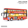 Realistic double-layer classic metal bus, car, transport, wholesale