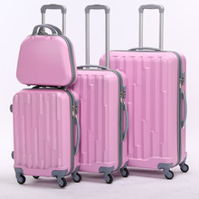 厂家批发粉色行李箱女学生ABS材质拉杆箱拉链20寸24寸28寸登机箱