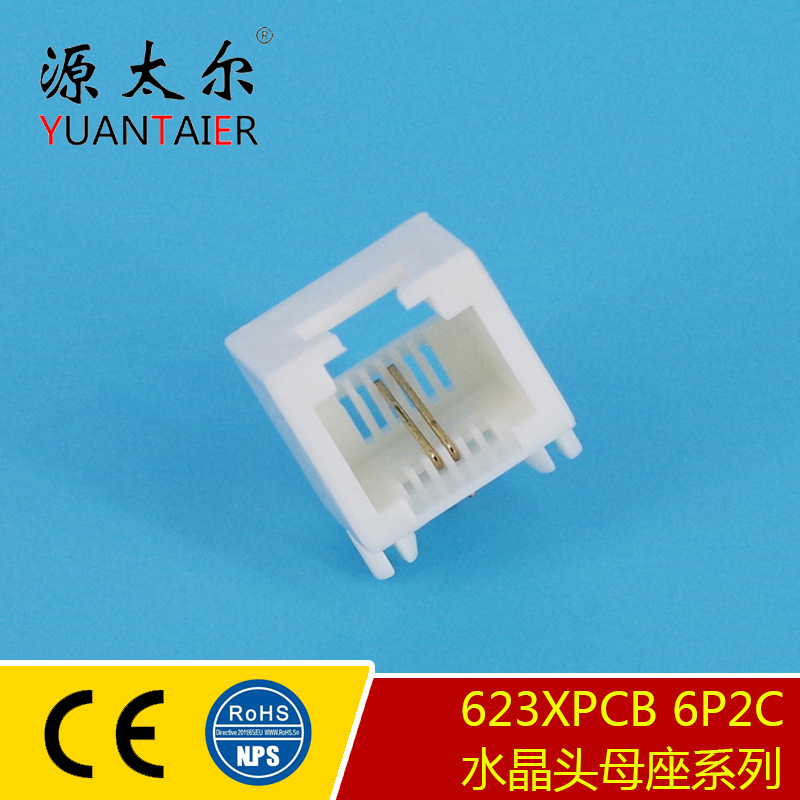 623XPCB 6P2C С����RJ11 ��оˮ��ͷĸ�� �������� �绰������