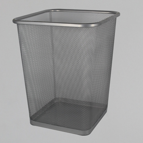 Office Hotel Home Metal Mesh Waste Bin Iron Round Square Creative Trash Can Cleaning Basket Storage Bin