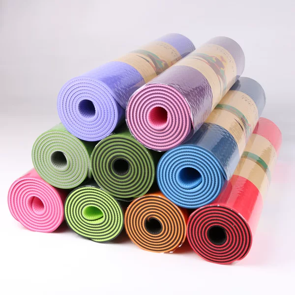 Tpe two-color yoga mat floor mat fitness mat tasteless double-sided non-slip rope skipping mat manufacturers wholesale posture line