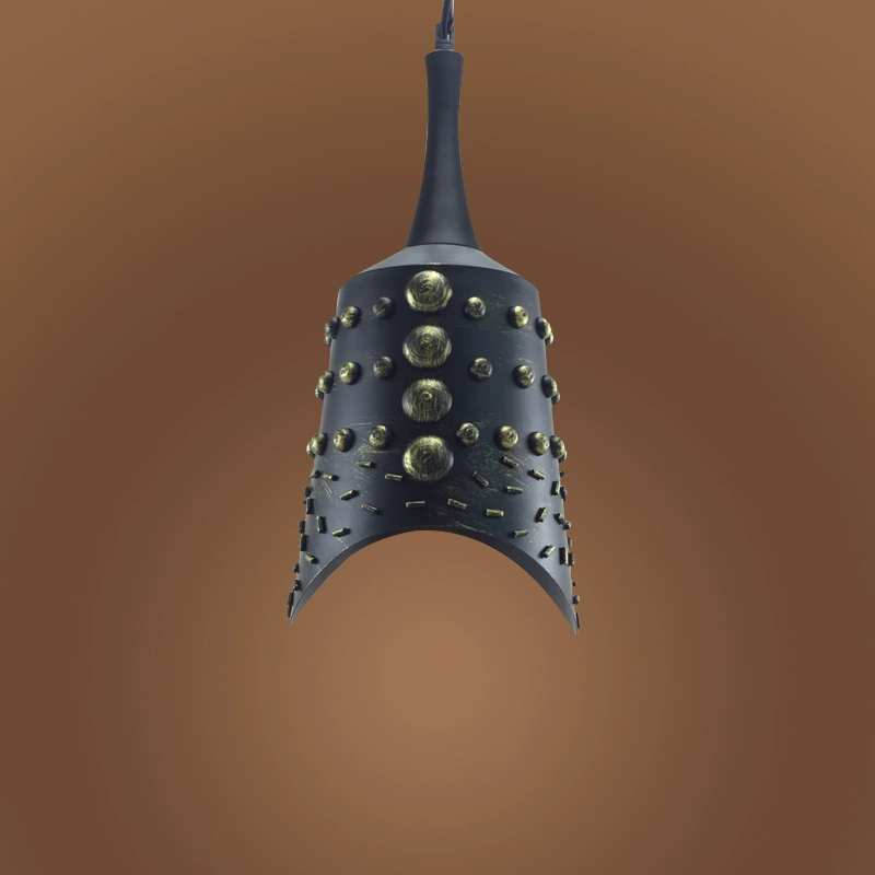 Coffee retro musical instruments, antique bronze ceiling lamp, small bell, sconce