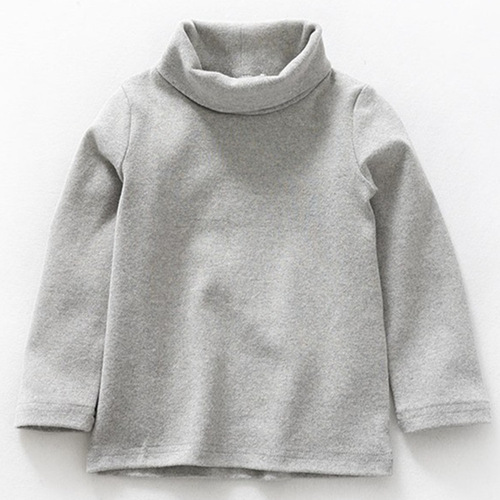  Autumn and Winter Underwear High Neck Korean Style Children's Long Sleeve Underwear Pure Cotton High Neck Underwear 