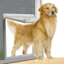 升级版宠物纱窗门用品纱窗门狗猫门悬挂方式磁铁定位骨头爪印沙门