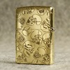 ZIPPO windproof kerosene lighter bronze armor, five sides of the sides of the skeleton and evil city