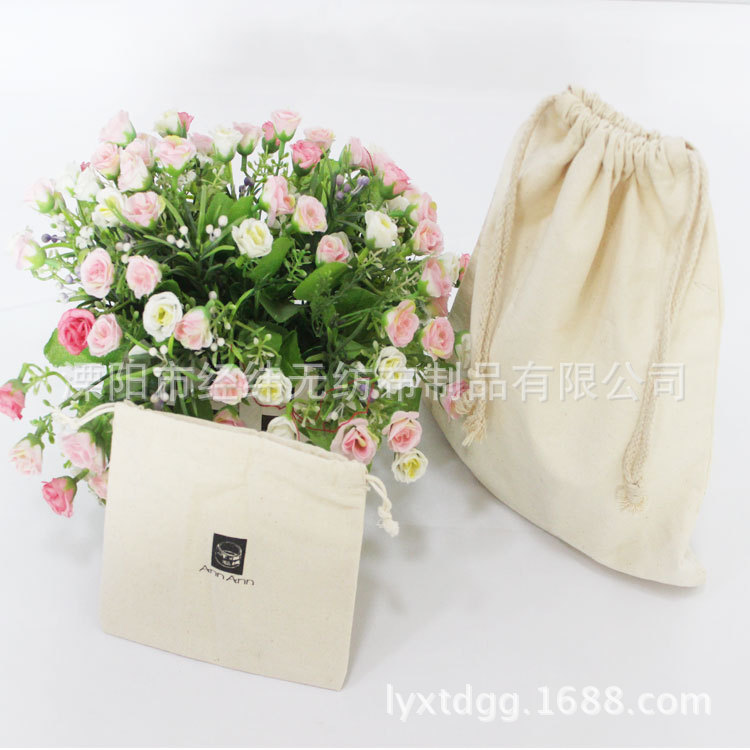 生产帆布束口袋 环保 礼品袋 帆布 收口袋 可印刷logo 厂家直销