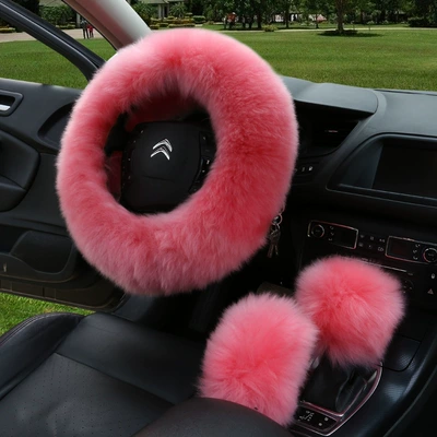 cover hand brake cover — Steering wheel cover - pink-38cm