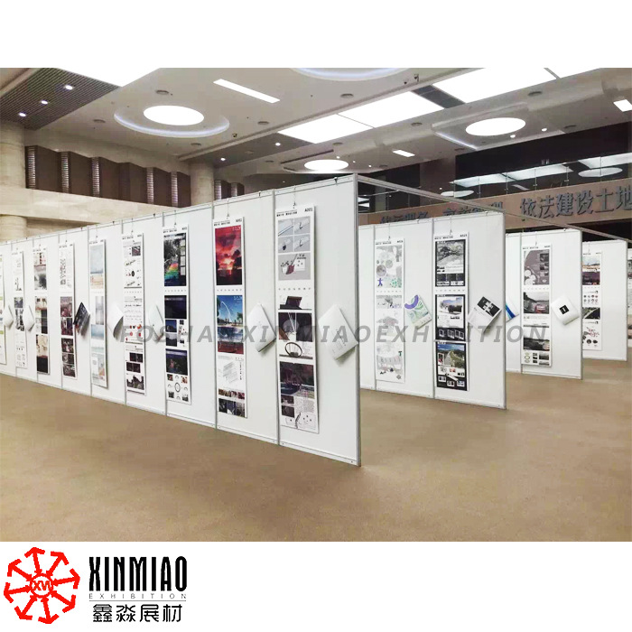 高档铝合金折叠广告屏风/宣传展板/书画油画展览展板八棱柱展示架