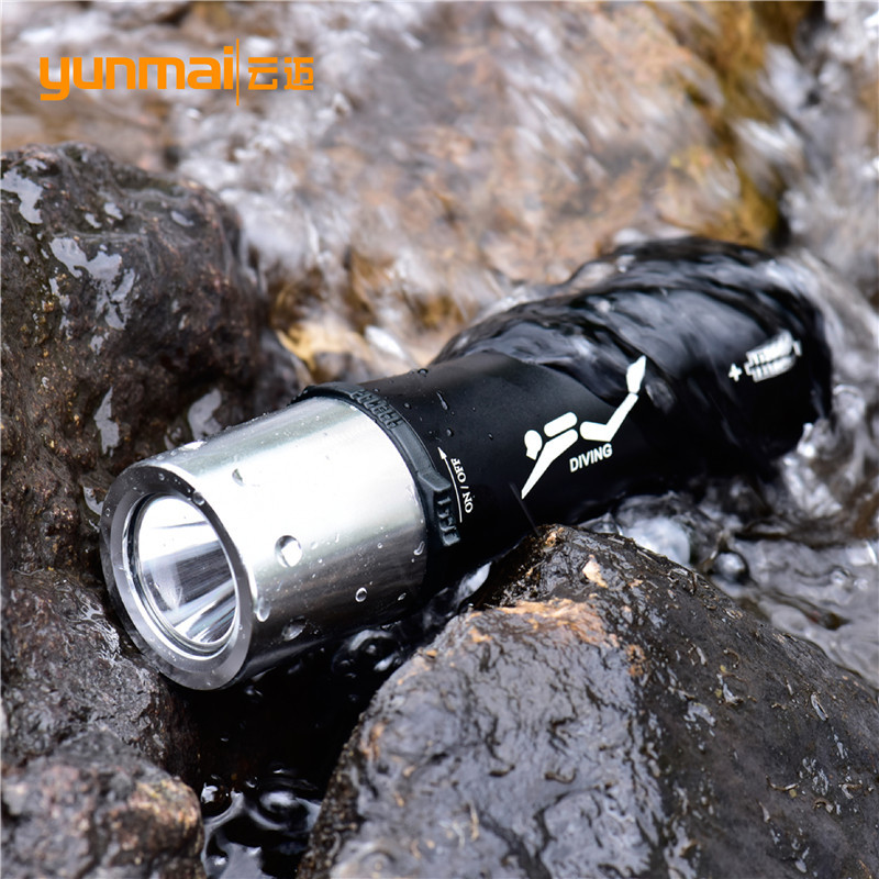 XMLT6 Strong Light Diving Flashlight Aluminum Alloy Diving Lighting Flashlight Magnetic Switch Waterproof