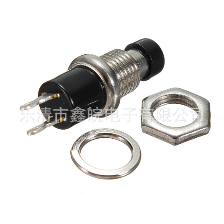 供应按钮开关PBS-110按钮PB05A小型圆形2脚自复位点动电源开关铜