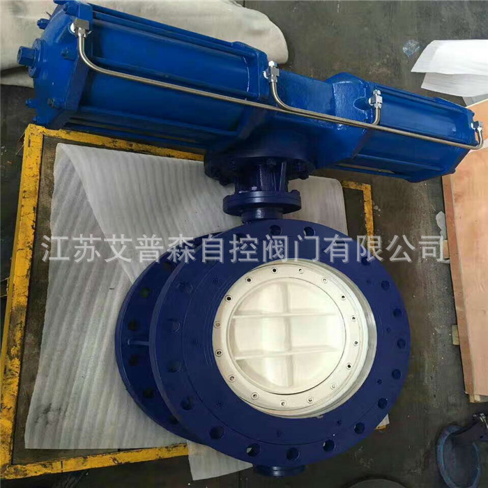 陶瓷法兰蝶阀调节型气动耐磨D643TC-16CWCBCFB艾蝶阀艾普耐腐蚀