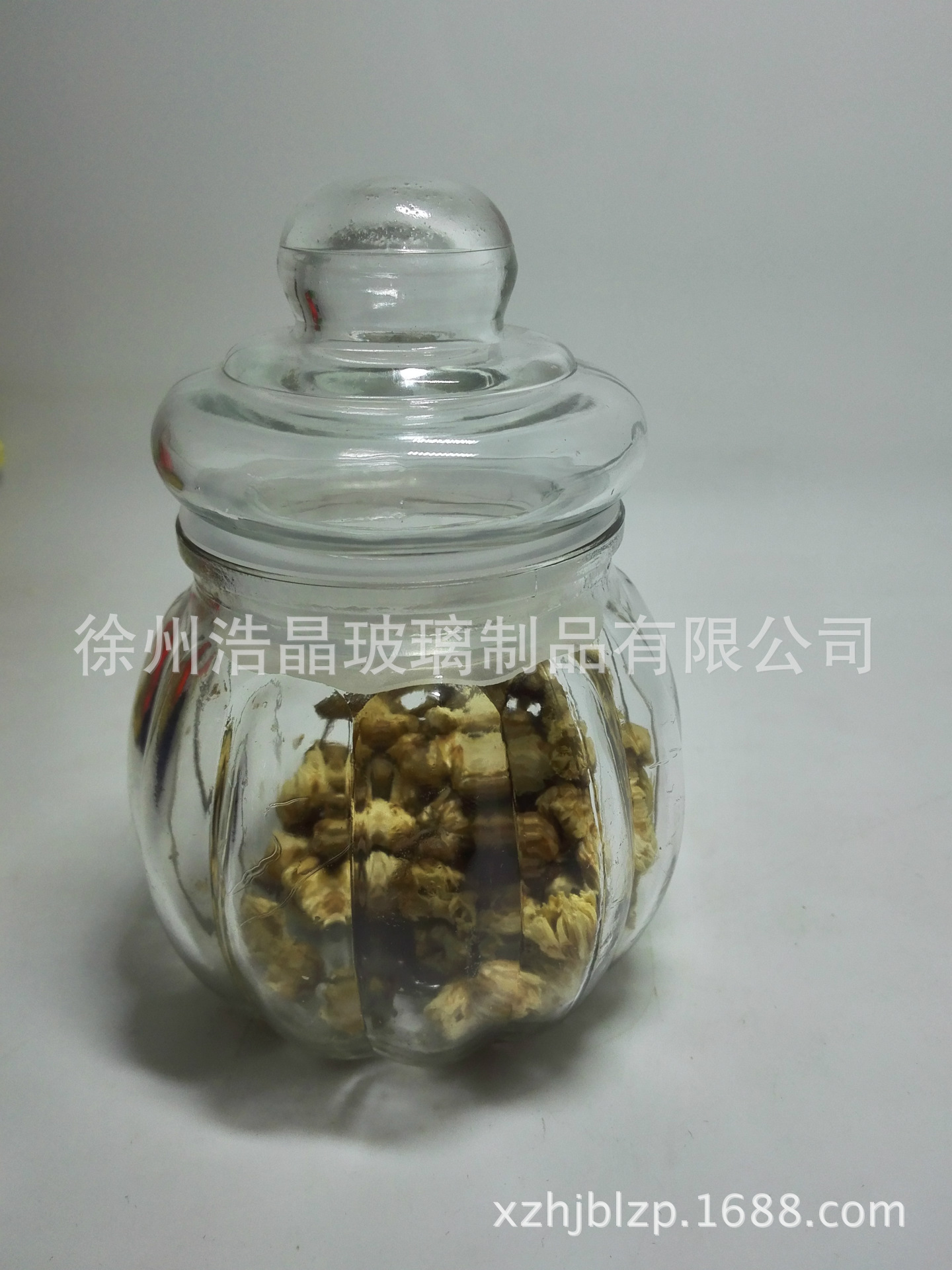 南瓜玻璃小罐子 花茶玻璃罐 药材密封罐南瓜糖果罐南瓜蜡烛罐