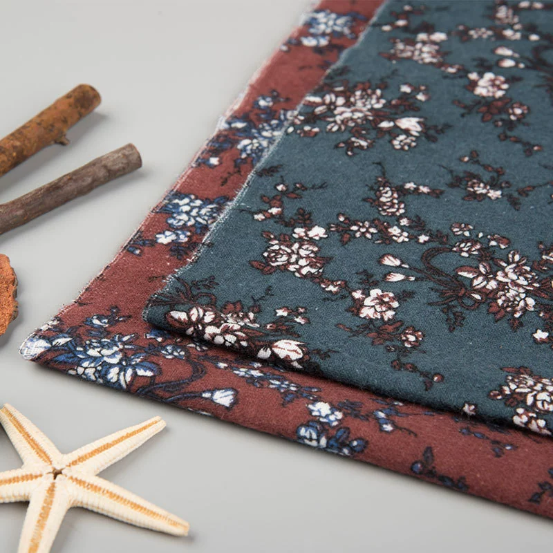 2018 Новое хлопковое Однотонное шерстяное платье с принтом на весну и лето, женское платье с цветочным принтом, хлопчатобумажная ткань оптом