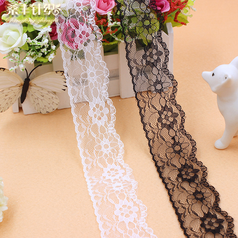 现货供应童装童袜工艺品蕾丝辅料 4公分无弹蕾丝花边