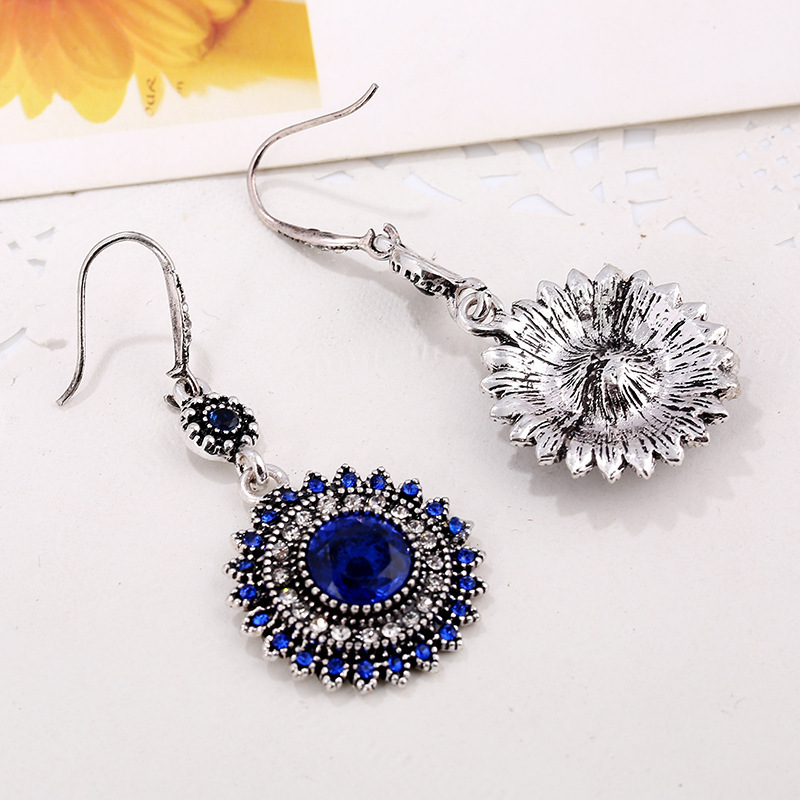 Cross-border supply European and American new retro European and American Bohemian ethnic style earrings AliExpress sunflower earrings