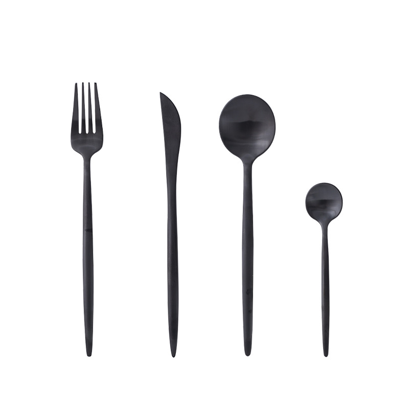 Shanen 304 cuchillo de acero inoxidable y tenedor cuchara traje cuchara de postre comida principal cuchara de café comida occidental Golden Steak vajilla