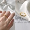 Trend fashionable ring with stone, Korean style, silver 925 sample