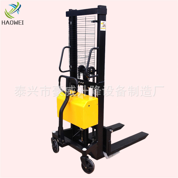 供应固供应式电动堆垛叉车 插电式货物升降叉车 220V交流电堆高机