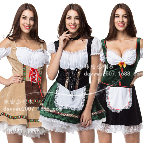 New style photo shoot Halloween beer girl dress shaping stage performance costume female servant dress