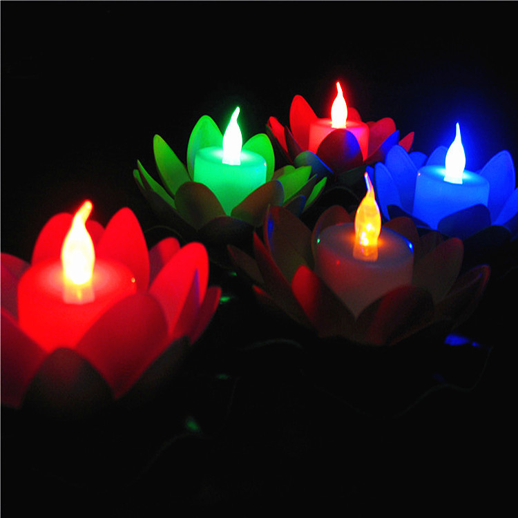 Suministro directo de fábrica dingcheng agua decoración lámpara actividad deseando lámpara con batería LED Lotus lámpara de loto estilo completo image 3